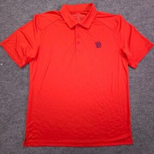 Savage Tacticians Polo Shirt Men's Red Skull Logo Short Sleeve XL Performance